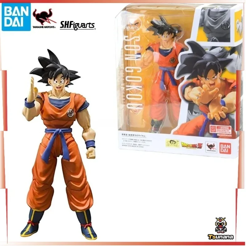 

BANDAI S.H.Figuarts Shf Dragon Ball Z Son Goku Raised on Earth Action Figure Collectible Toy Gift