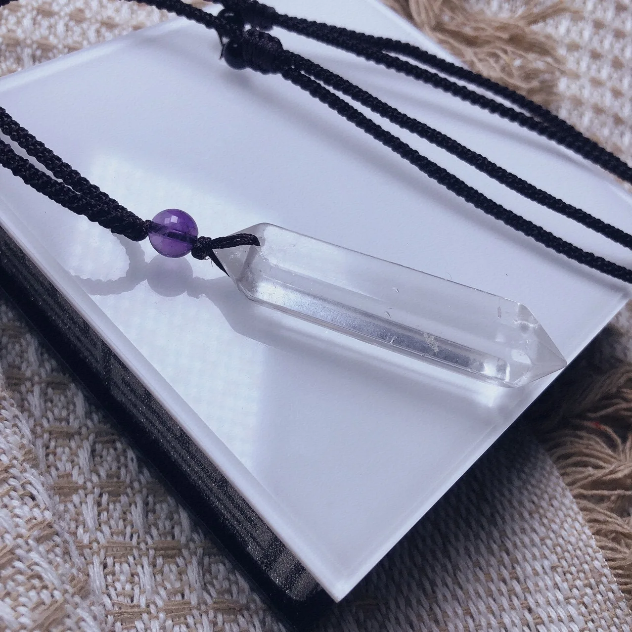 

Оптовая продажа, 2 шт./упаковка, ожерелье из искусственной кожи, ювелирные изделия из натурального полудрагоценного камня с цепочкой