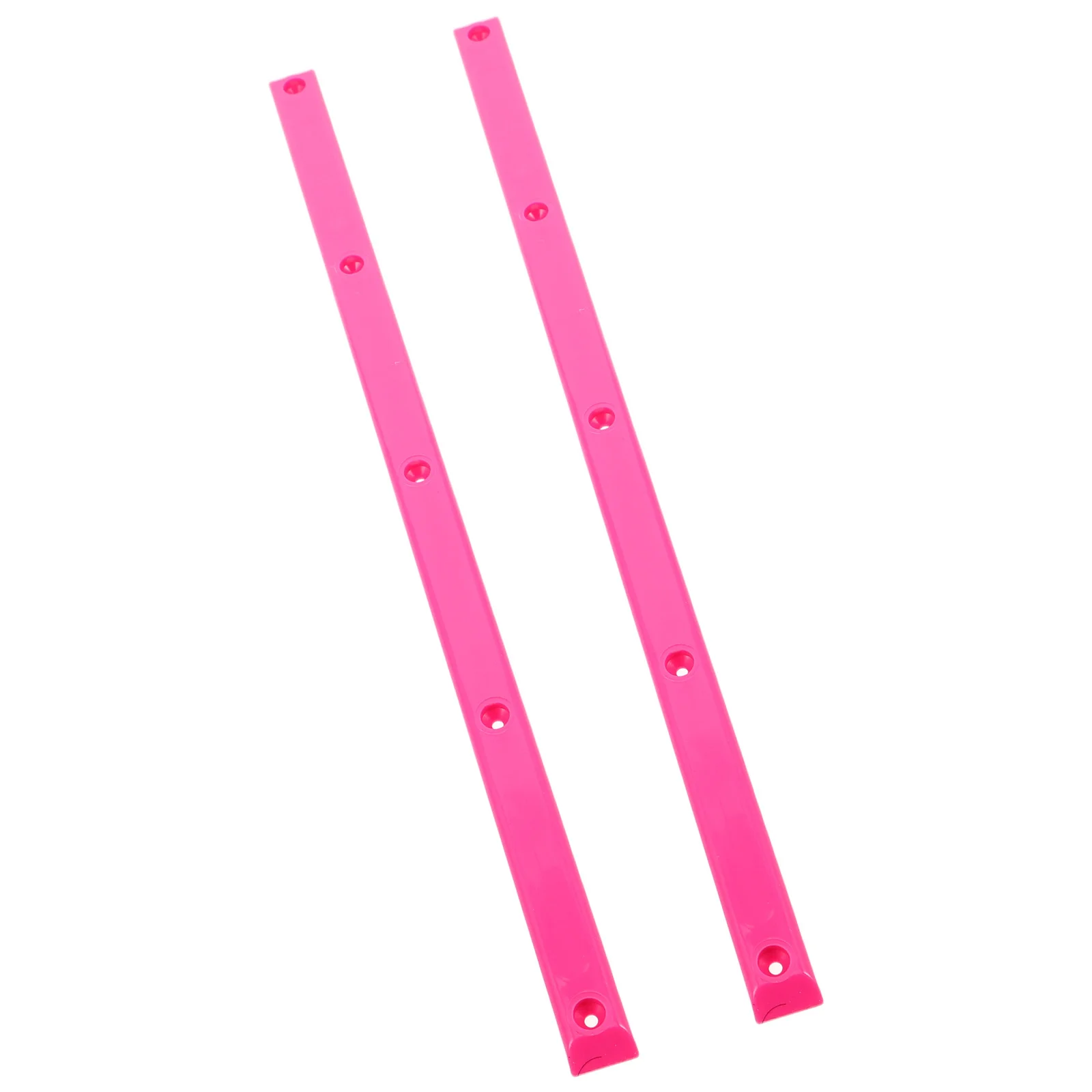 2 قطعة حراس السكك الحديدية لوح التزلج الوردي ABS واقية Longboard الوفير لوح التزلج سطح الحرس عظام الضلع القضبان لحماية التزلج #5