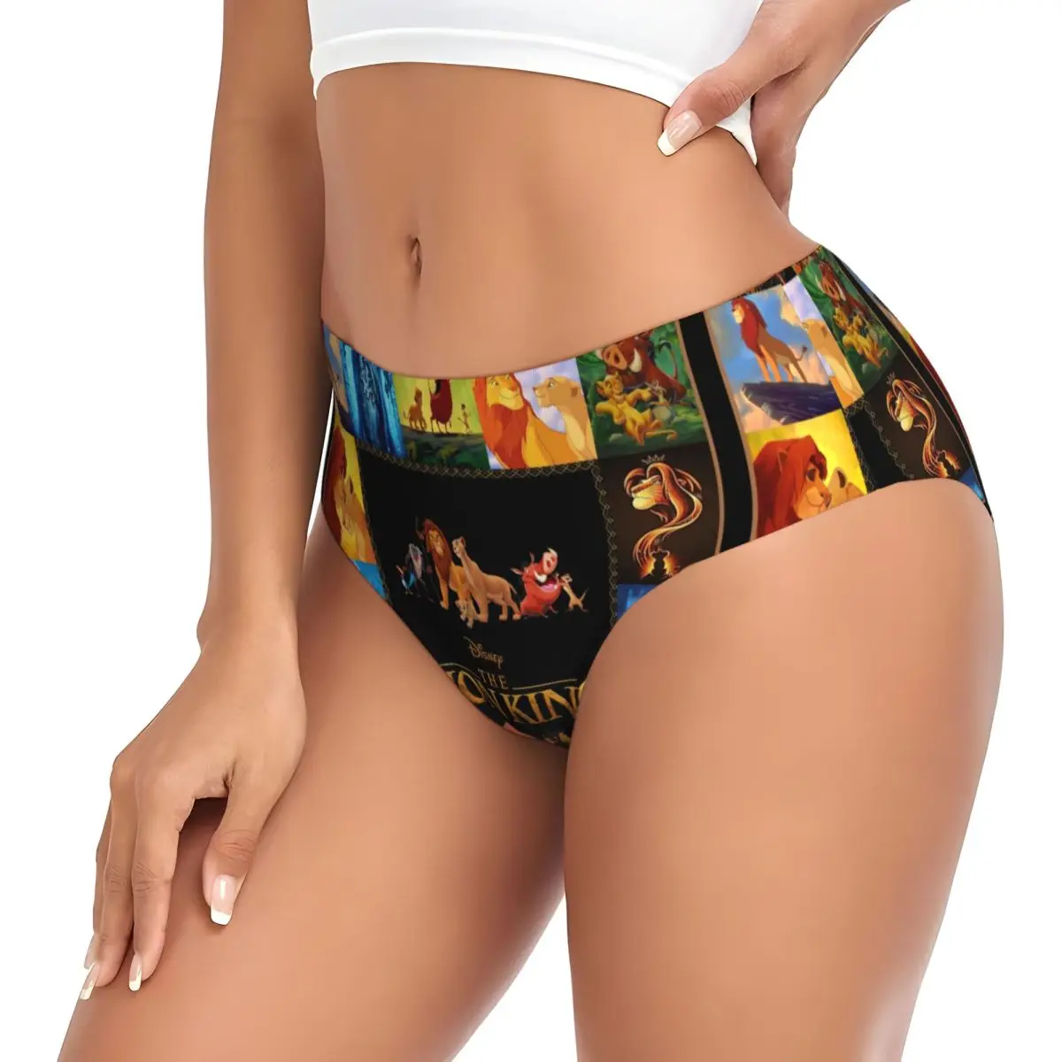 Bragas cortas personalizadas del Rey León 1994 para mujer, ropa interior transpirable para amantes de la película Hakuna Matata Simba, calzoncillos
