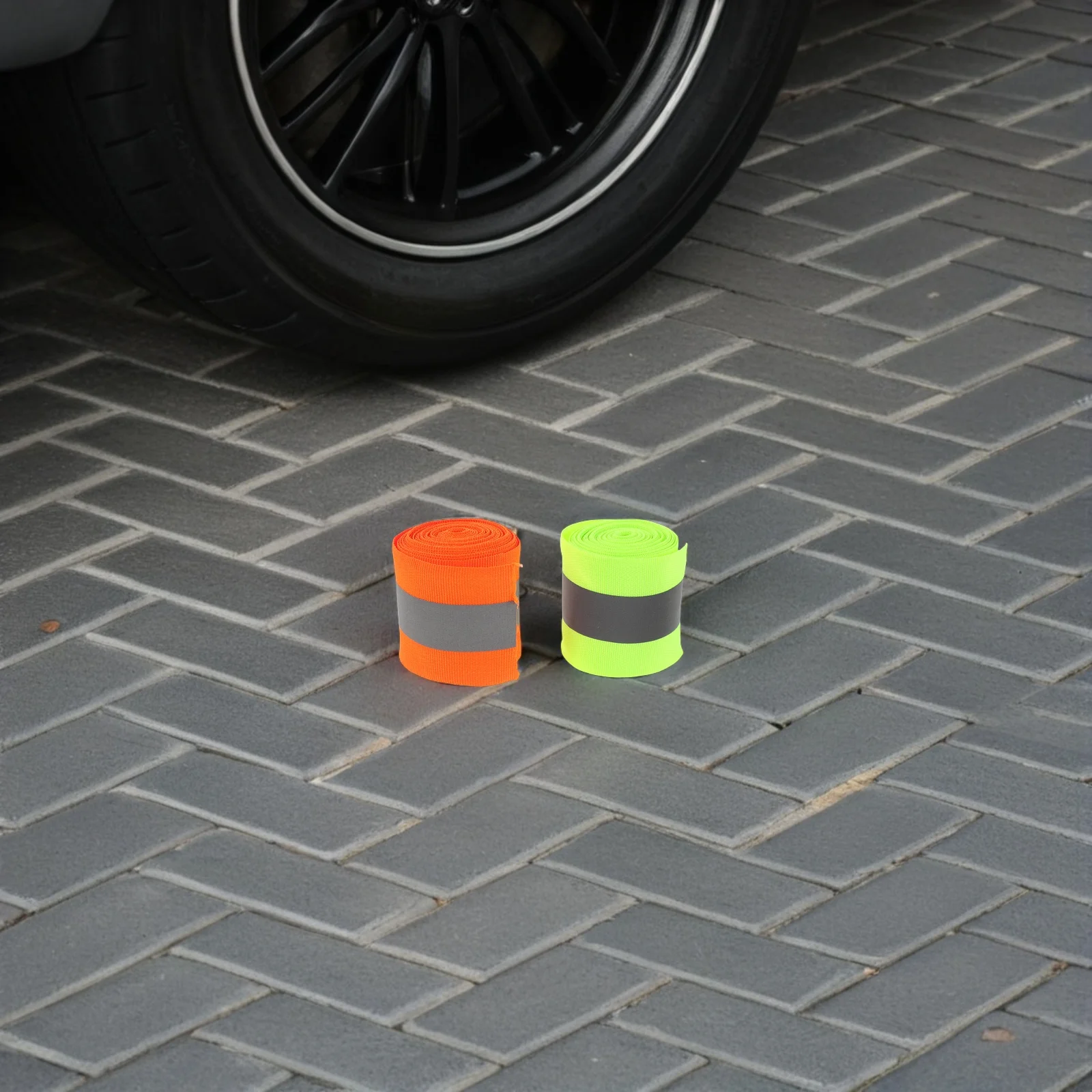 

4Pcs Fluorescent Reflective Tape Webbing High Visibility Sew on Safety Strip for Clothing Outdoor Warning 1.9x16.4ft 1.9x9.8ft