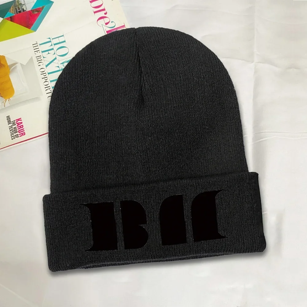 New 1pc Babymonster Kpop Group Girls Merch Warm Winter Knit Beanie For Skull Knitted Hat Cap Bonnet Knit Hat