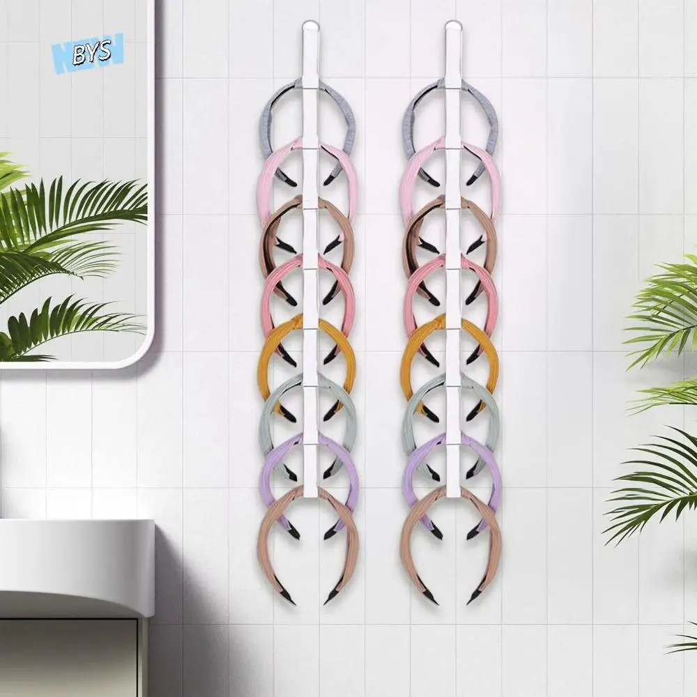 

Bedroom Elastic Headband Organizer Wall-Mounted Space Saving Headband Storage Holder 8-Slot Wall Headband Holder Closet