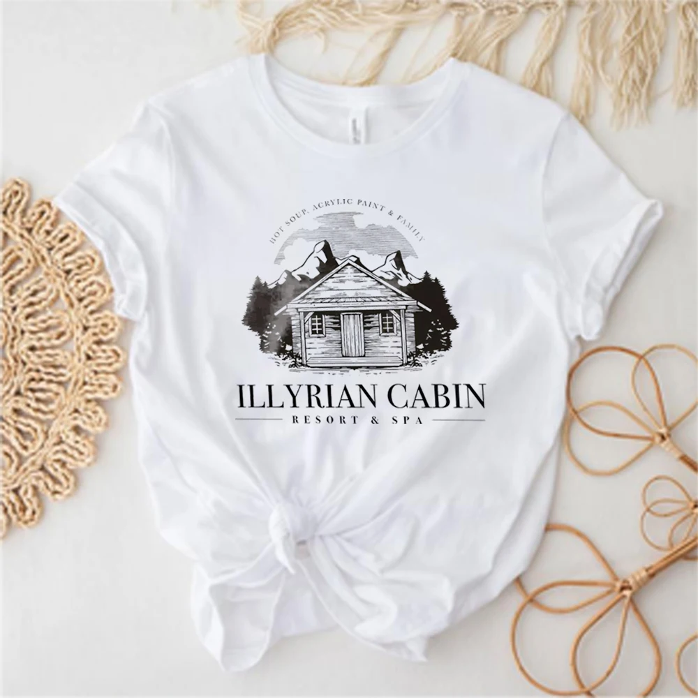 ACOTAR Illyrian Cabin Resort T-shirt Night Court Velaris Shirts Rhysand Feyre Tee SJM Merch Bookish Gift Unisex Short Sleeve Top