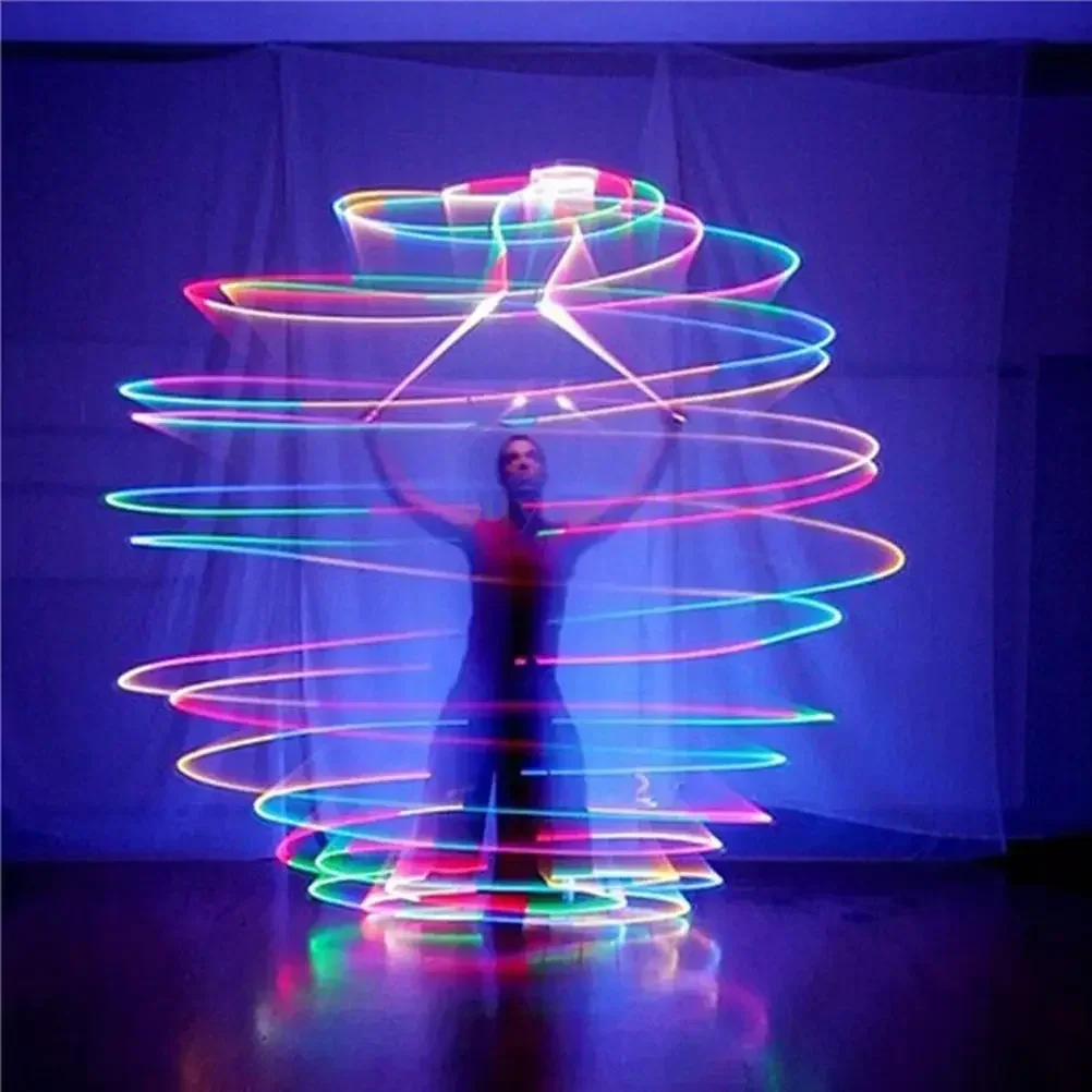 Acessórios Dança do Ventre para Crianças e Adultos, LED POI Ball, RGB Ajustável Jogando Bola, Stage Performance Props