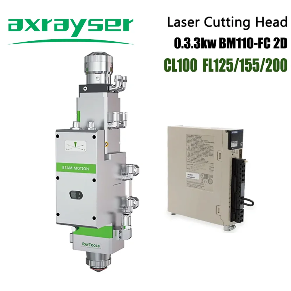 

Raytools Laser Cutting Head BM110 CL100 FL125/155/200 3.3KW With Motor Driver QBH Metal Focusing Lens