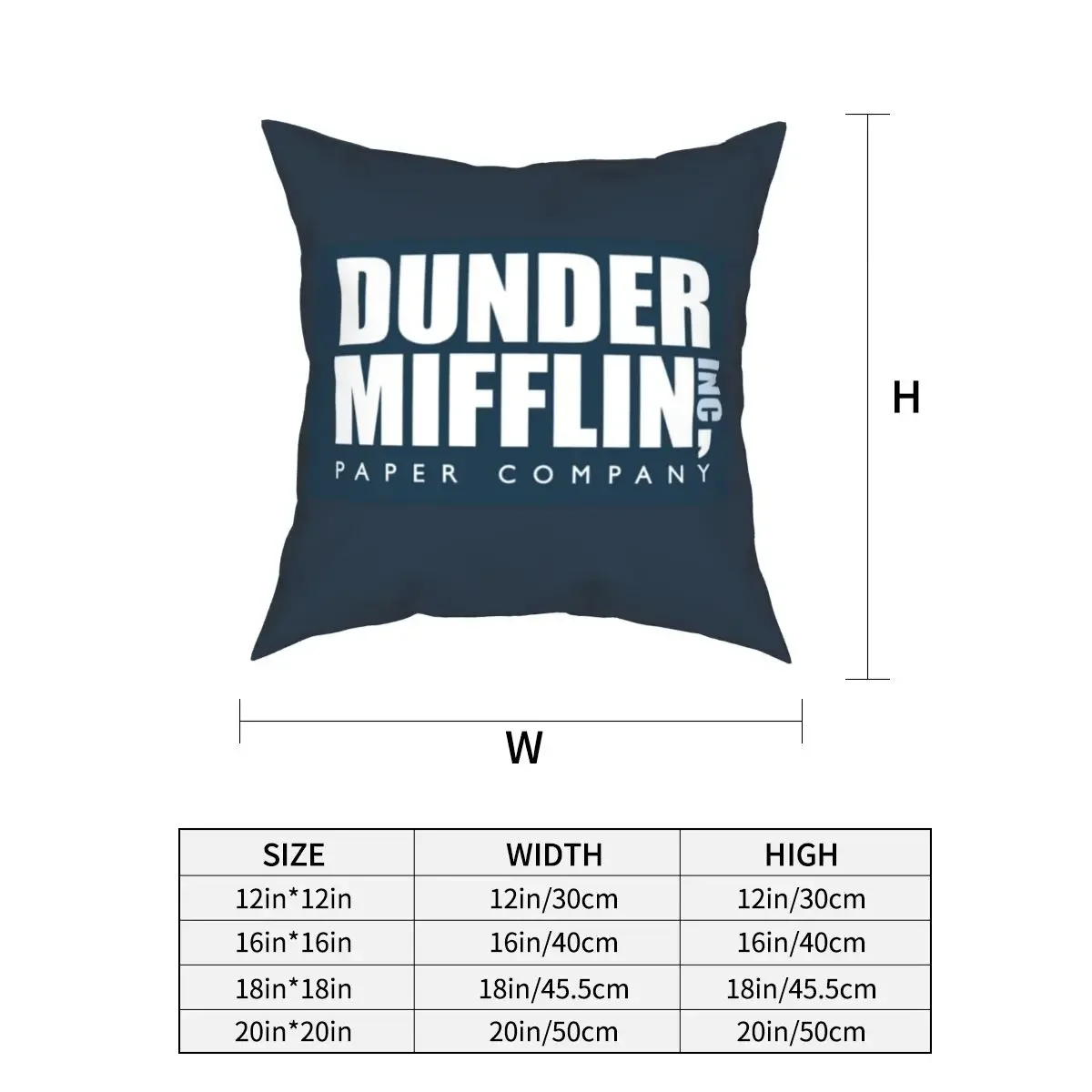 Dunder miflin وسادة ، غطاء وسادة بوليستر ، ديكور للمكتب ، 18 بوصة ، للكرسي ، دروبشيبينغ
