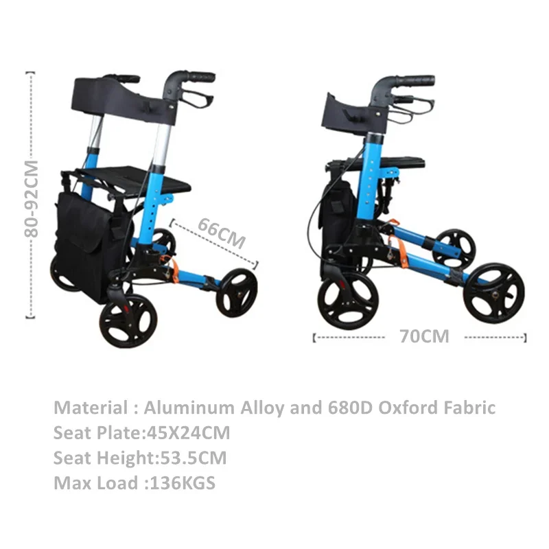 JayCreer Aluminum Rollator Walker