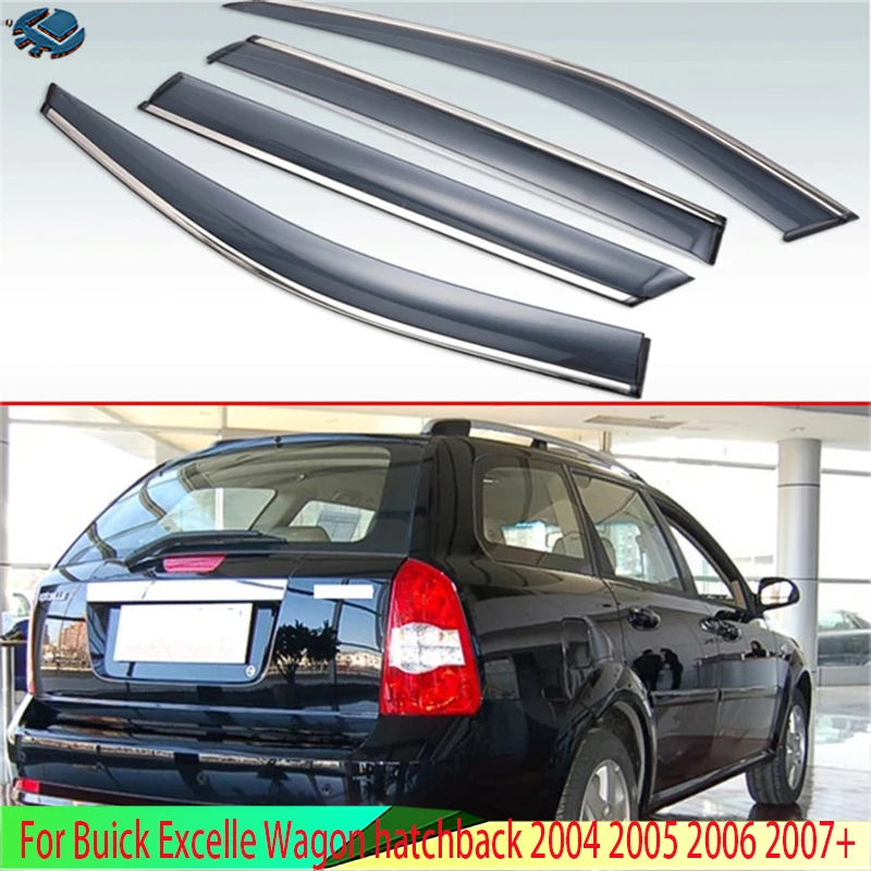 

For Buick Excelle Wagon hatchback 2004 2005 2006 2007+ Plastic Exterior Visor Vent Shades Window Sun Rain Guard Deflector 4pcs