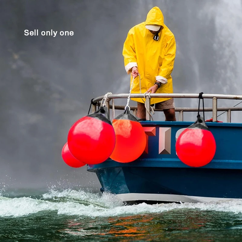 Heavy Duty PVC Boat Fenders Ball Round Anchor Buoy Dock Bumper Ball Inflatable Protection Marine Mooring Buoy