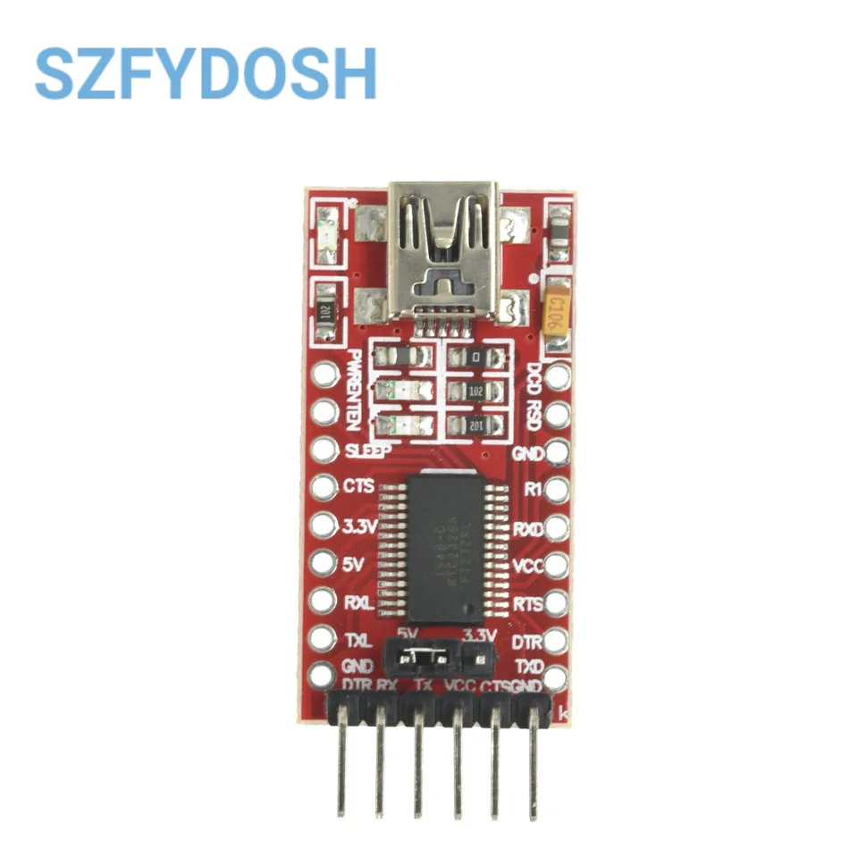 FT232RL FTDI USB 3.3V 5V a TTL Módulo adaptador serie FT232 Pro Mini USB a TTL 232