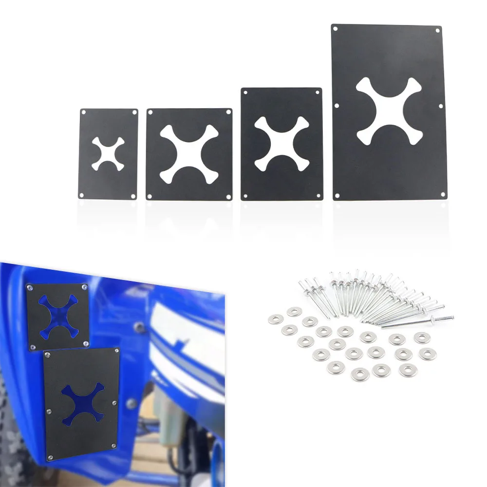 Motorbike Accessories 4PCS Fender Warning Tag Plates Badges Decals Stickers Fit For YAMAHA RAPTOR 700 R RAPTOR 700R 2013-2022