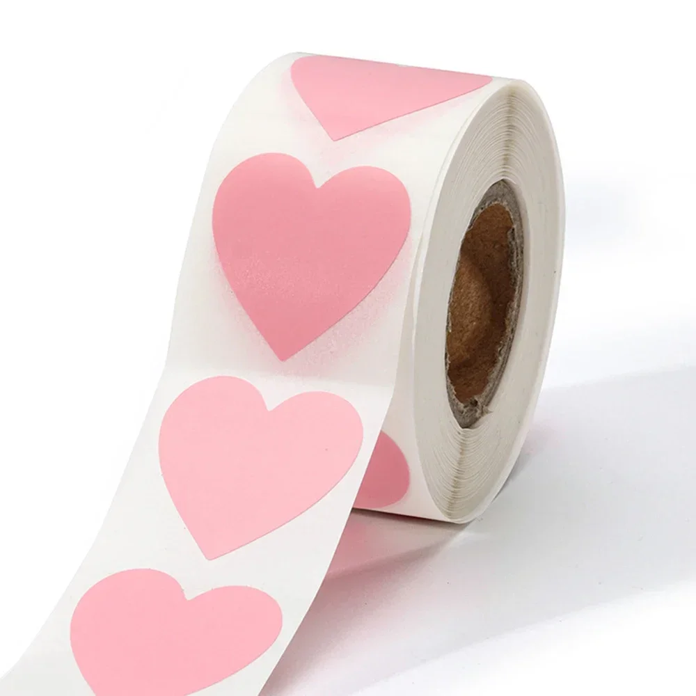 50-500pcs heart shape Valentine\'s Day stickers Birthday Party Seal Labels good cute stickers Box Tag FAVORS labels