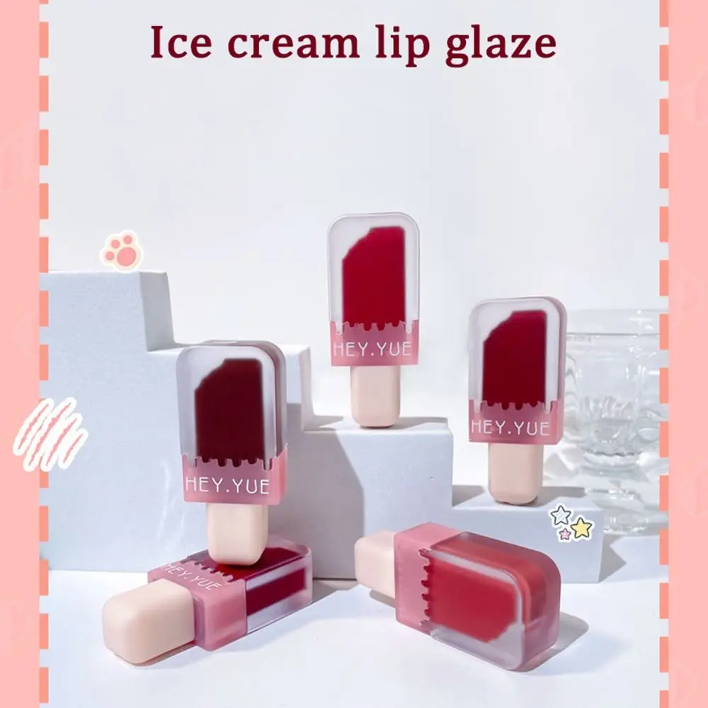 Nourishing Lip Glaze Long Lasting Korean Cosmetics Makeup Tool Lip Gloss Lip Tinted Velvet Matte Lipgloss Ice Cream Lipstick