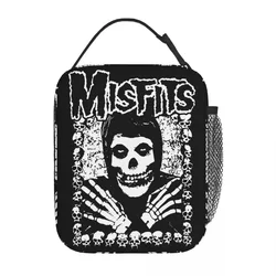 The Misfits Insulated Lunch Bags High Capacity Skull Lunch Container Cooler Bag Tote Lunch Box Beach Picnic Food Handbags