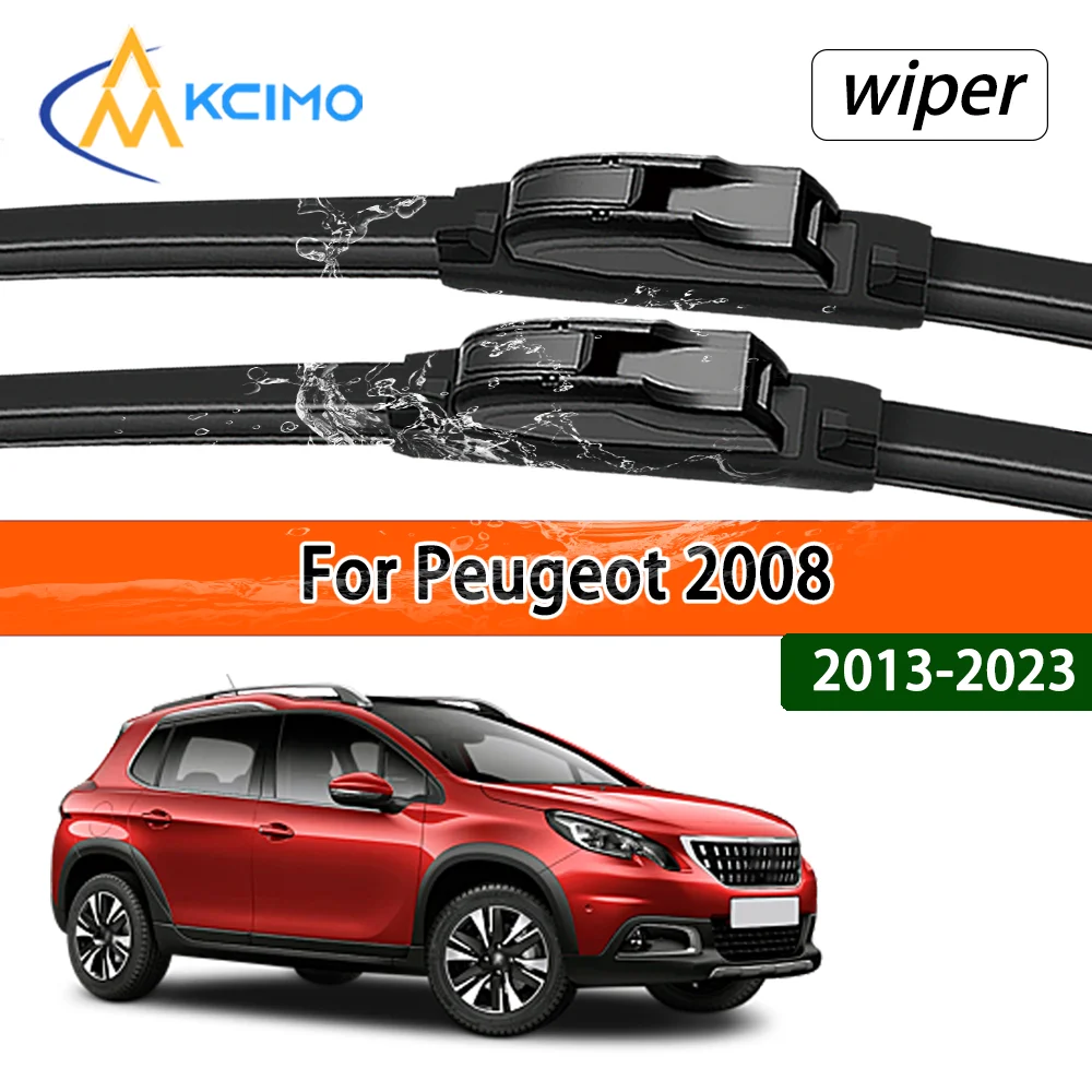 

For Peugeot 2008 A94 2013–2023 Vehicle Models Compatible Stable Quiet Front Windshield Wipers Auto Window Replacement Parts