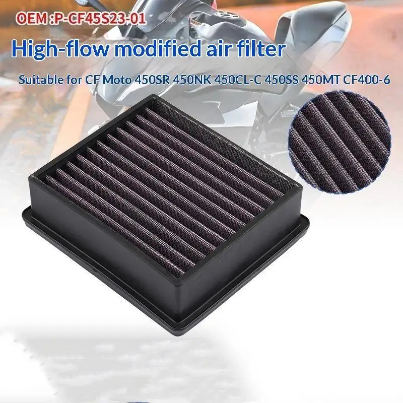 Washable Reusable Motorcycle Air Filter for CFMoto 450SR 450NK 450CL-C 450SS 450SRS 450MT CF400-6