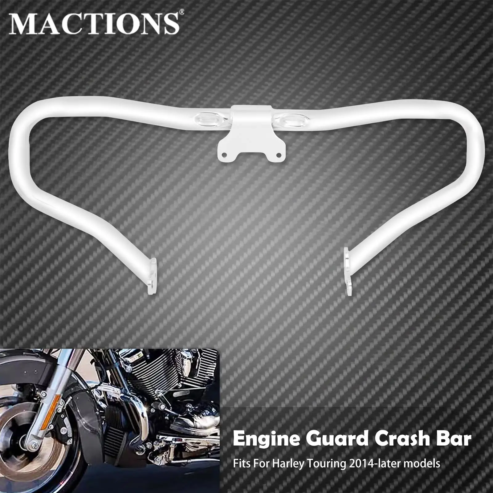 

Motorcycle Chrome Chopped Engine Guard Highway Crash Bar For Harley Touring Road King Street Glide Special FLHR FLHX 2014-2023