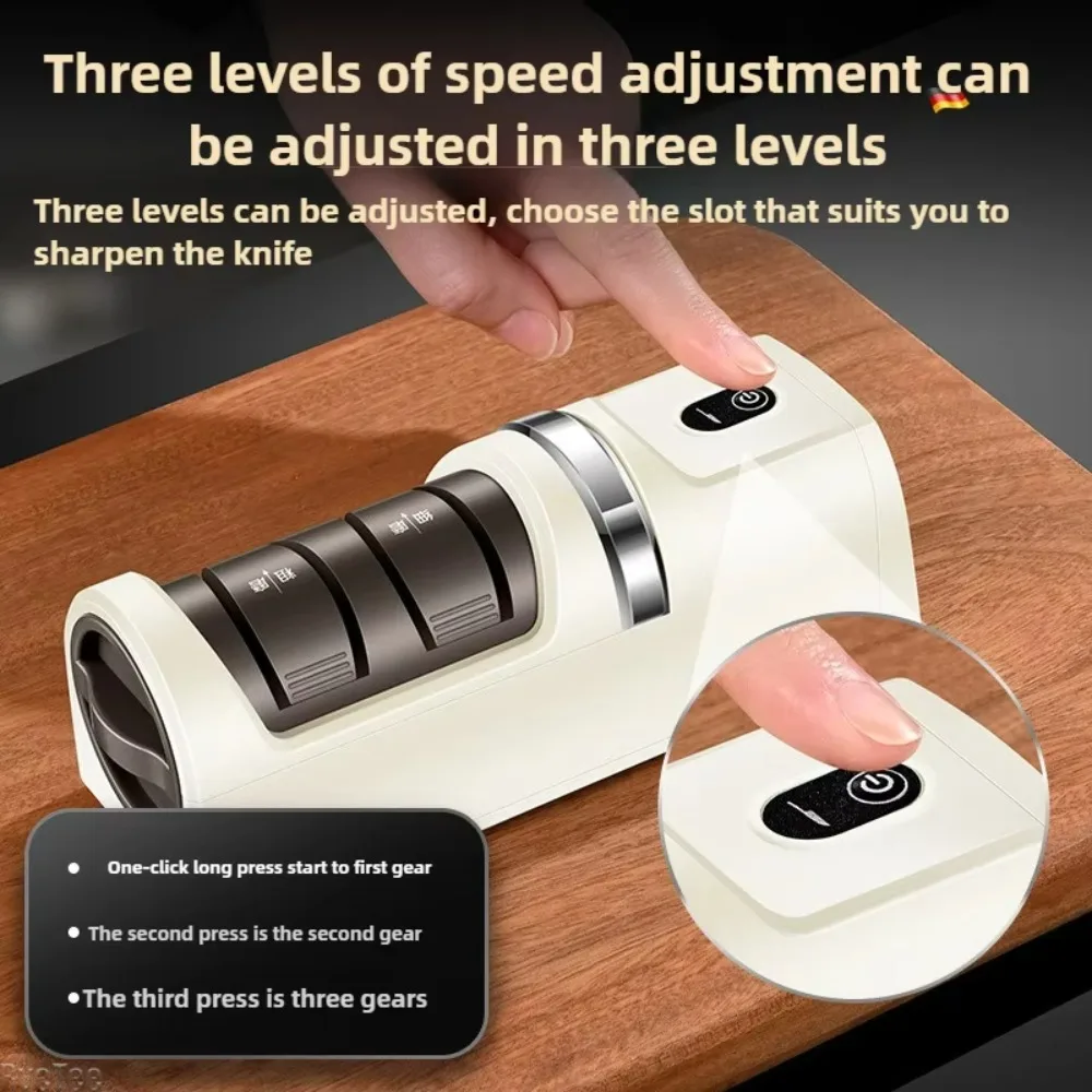 Electric Knife Sharpener Multifunctional Automatic Professional 4 Gears Abrasive Tools Accessories