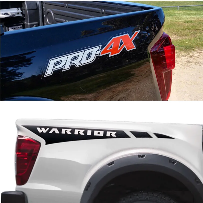 2pcs Off Road PRO4X Stickers PRO-4X Decal Graphic for Nissan Navara Warrior Frontier Titan pickup 2021 2022 2023