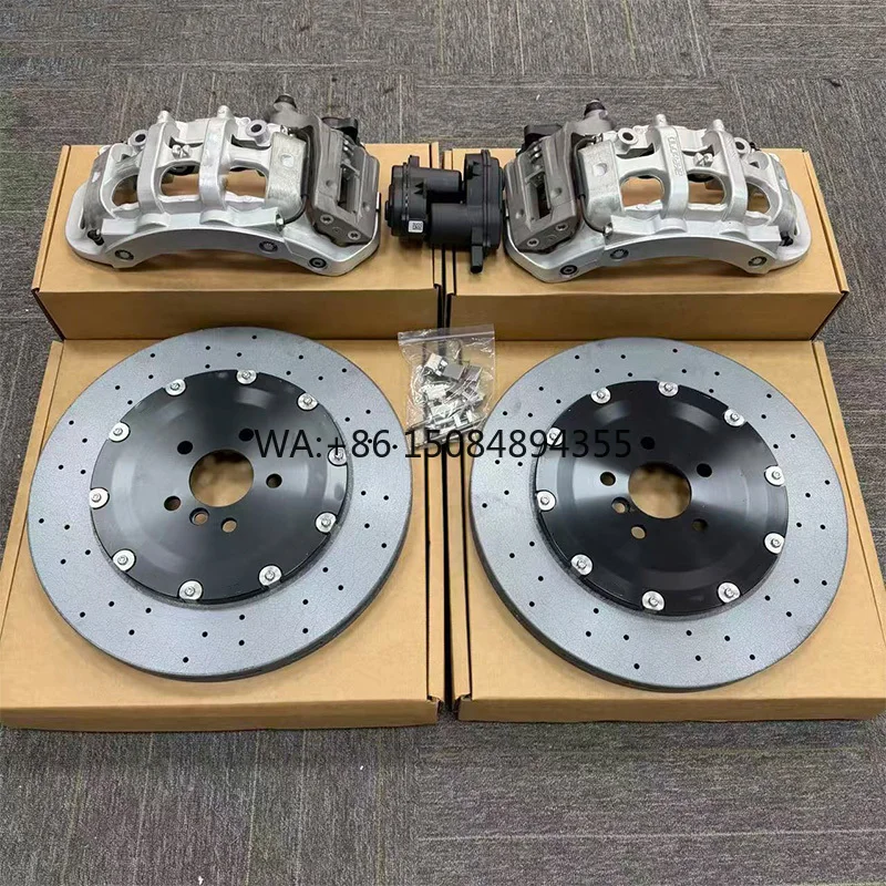 

Big Brake Kit with Carbon Ceramic Discs Rear EPB4POT Caliper Ceramic Rotor Fits All EPB Vehicles