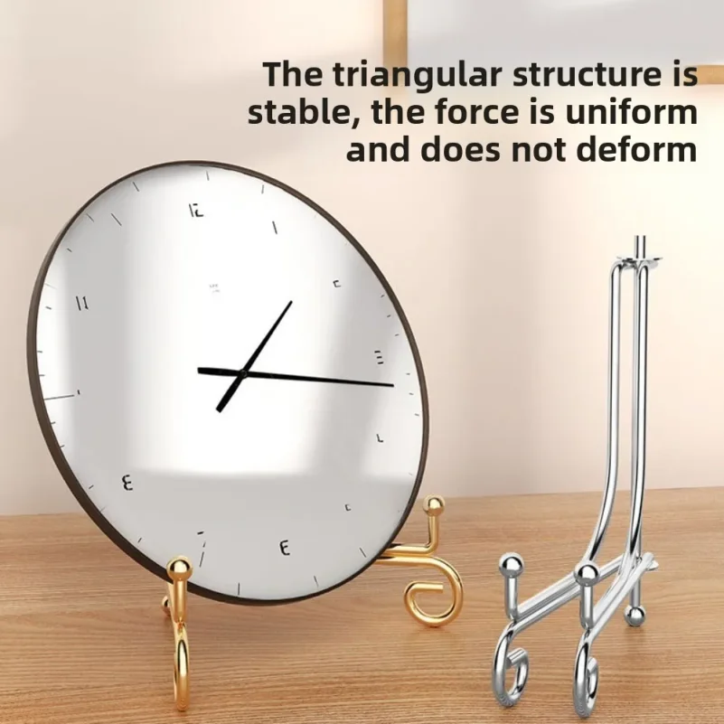 

Foldable Iron Plate Stand 4-12 Inch Display Holder for Bowl Picture Frame Book Organizer