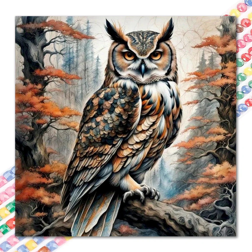 

DIY Алмазная мозаика птица Новое поступление живопись Сова животное полная квадратная/круглая вышивка крестиком наборы украшение дома подарок