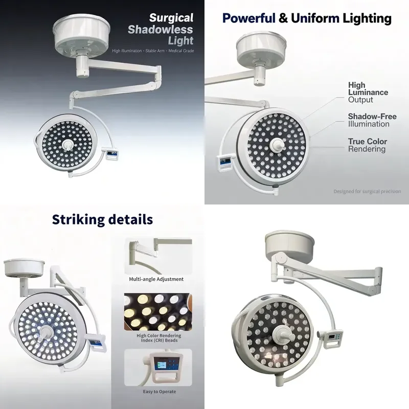 CE Certified Operating Room Lamp Ceiling Mounted Medical Surgical Light for Hospital Clinic Shadowless LED Examination