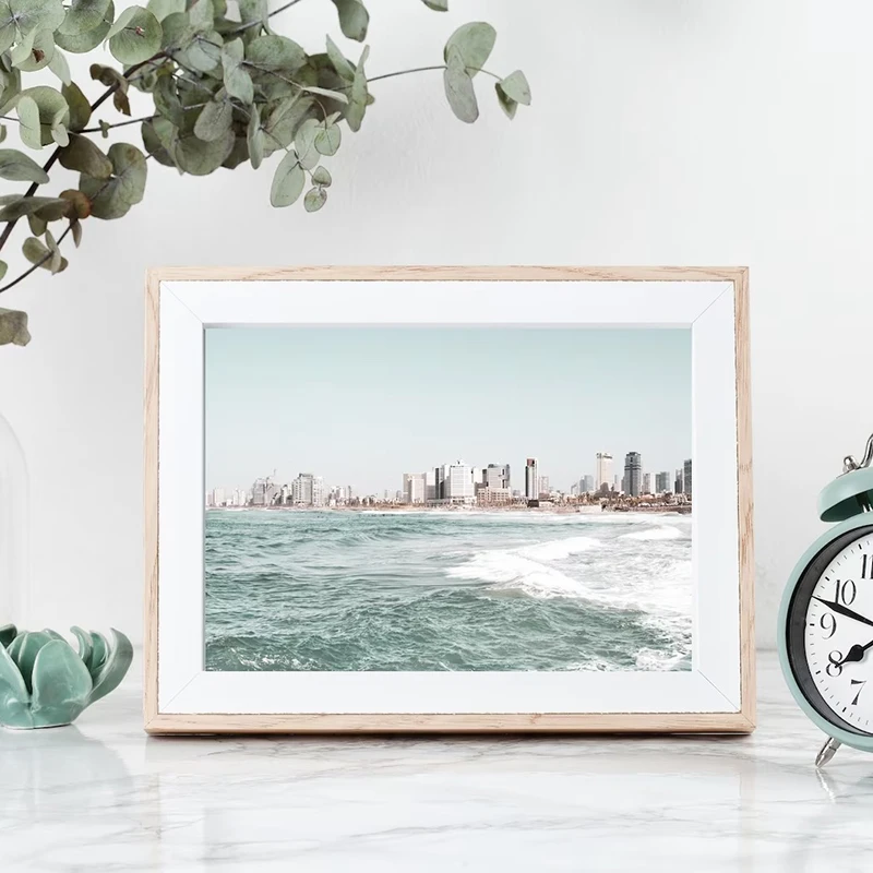 خريطة القدس أسود أبيض قماش المشارك جدار صورة فنية إسرائيل مدينة شارع الطريق الحديثة الشمال الديكور اللوحة ديكور المنزل #6