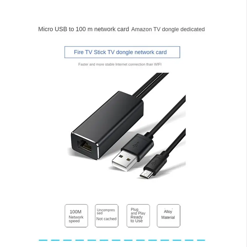 【HOT N07R】 Micro-USB Ethernet Adapter 10/100Mbps for USB to RJ45 USB Network Card for Gen 2 1 Ultra