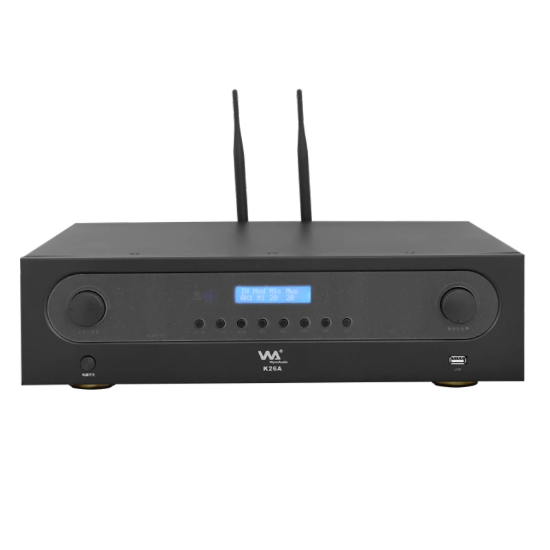 WynnAudio Pure Class a Professional HiFi Stereo 70W+70W Audio Speaker Power Amplifier with Wireless Microphones