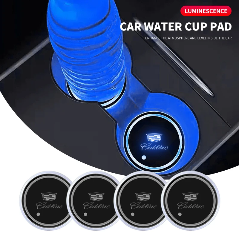 Alfombrilla antideslizante luminosa para coche, luz de ambiente colorida, para Cadillac Escalade CTS ATS SRX STS XT5 XT4 XT6 XTS CT4