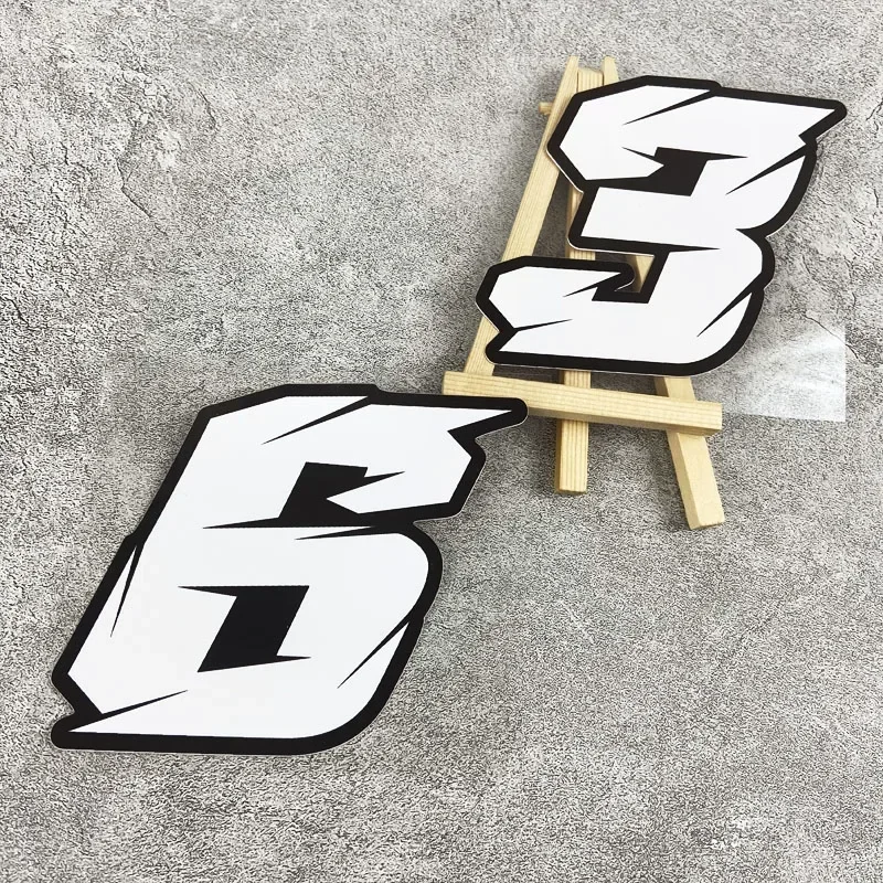 1PC Motorcycle Number Sticker Waterproof for DIY Motorbike Helmet Fuel Tank Windshield Side Panels Decoration 0 To 9 Vinyl Decal