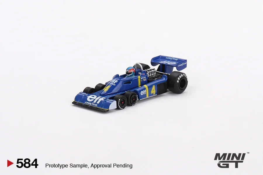 MINIGT 1/64 Tyrrell P34 #4 Patrick Depailler1976 Swedish GP 2nd Place MGT00584-CH Car Alloy Diecast Metal Model Toys for Boys