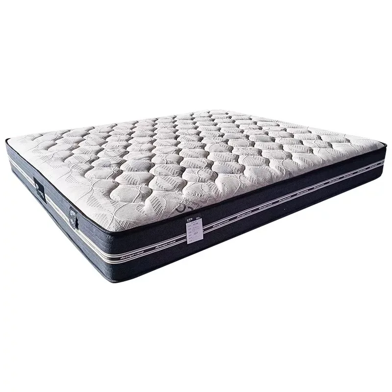 #Grey mattress, spring mattress with soft fabric, medium hardness for pressure and back pain relief, mattress comes in a box