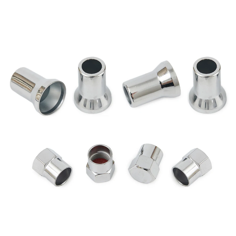 12Pcs/set Silver TR413 Chrome Auto Truck Tire Wheel Tyre Valve Stem Sleeves Hex Cap Auto Truck Parts Stem Sleeves 1.2x0.8cm
