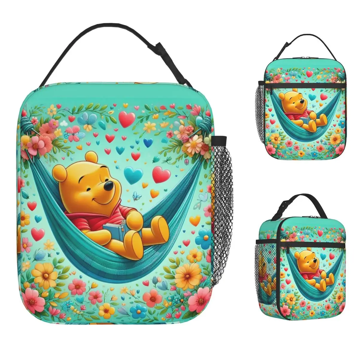 

We Love Winnie The Pooh Изолированная сумка для обеда Термосумка Контейнер для обеда, большая сумка для обеда, сумка для бенто, работа на открытом воздухе