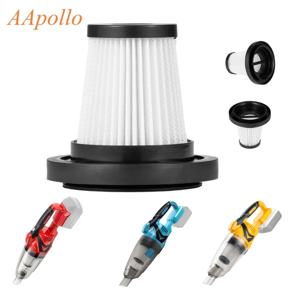 1/2 PCS Cordless Vacuum Cleaner Filter Cartridge Washable Filter Accessories for Electric Cordless Vacuum Cleaning Power Tools