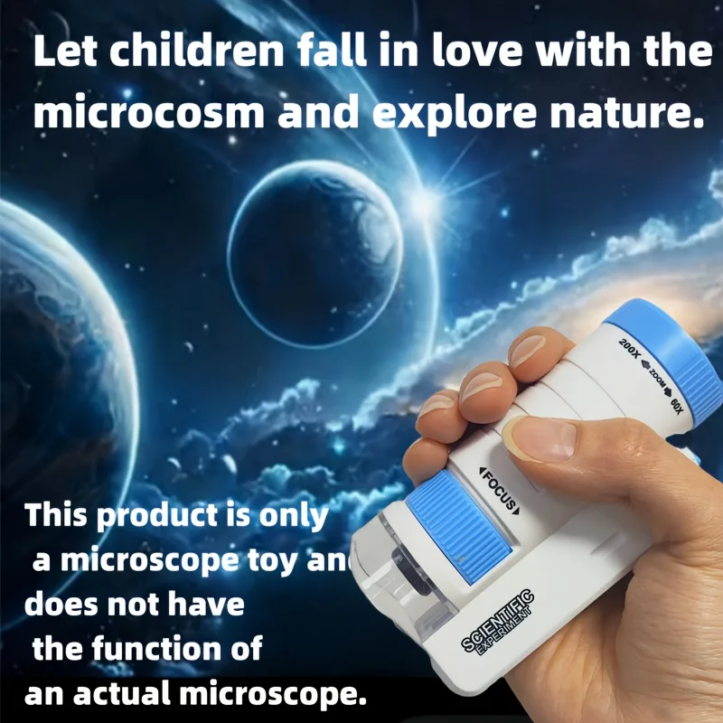 Handheld Microscope Kit Lab  Home School Biological Science Educational Toys For Children Birthday Gift