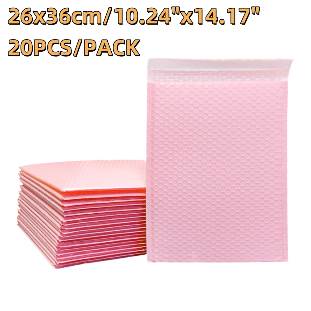 20 шт. 26x36 см Jumbo розовые самозапечатывающиеся почтовые конверты с пузырьками большие розовые мягкие конверты для плюшевых свадебных сувениров большая подарочная упаковка