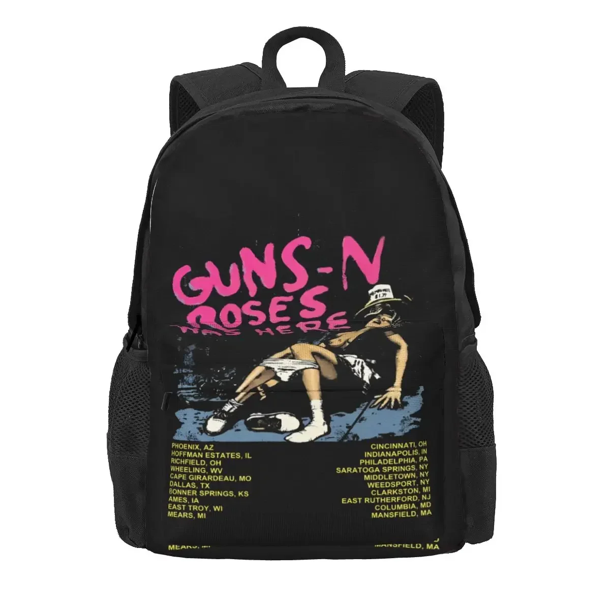 Guns N Roses Was Here 1980 Tour Vintage P-337 Large Capacity Backpack Fashion New Style Personalised School Sport Bag