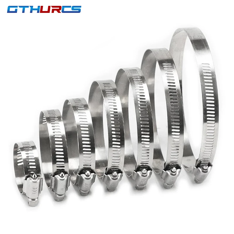 1pcs Stainless steel Hose Clamp Adjustable Drive Hose Clamp Fuel Line Worm Size Clip Hoop