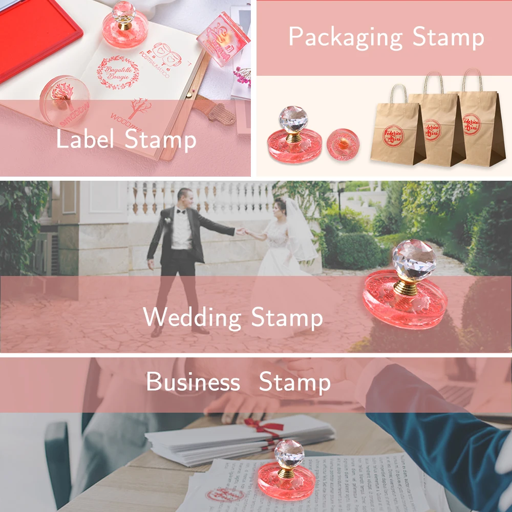 Personalized Wedding Stamp Custom Private Logo For Party Invitation Decoration Stamps Scrapbooking Clear Logo Transparent Seals