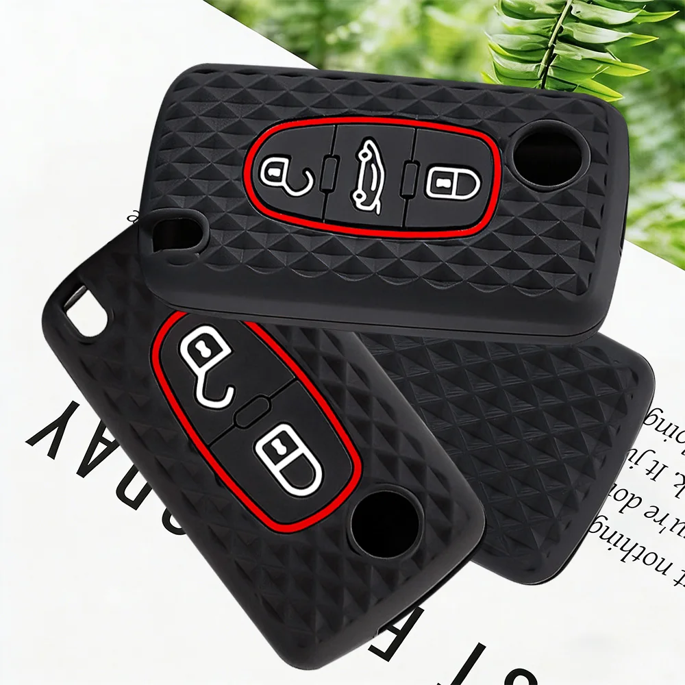Premium Soft Silicone Car Key Case Cover for Citroen C-Crosser C3 C4 Picasso Berlingo Case for Peugeot Partner Tepee 207 307 308
