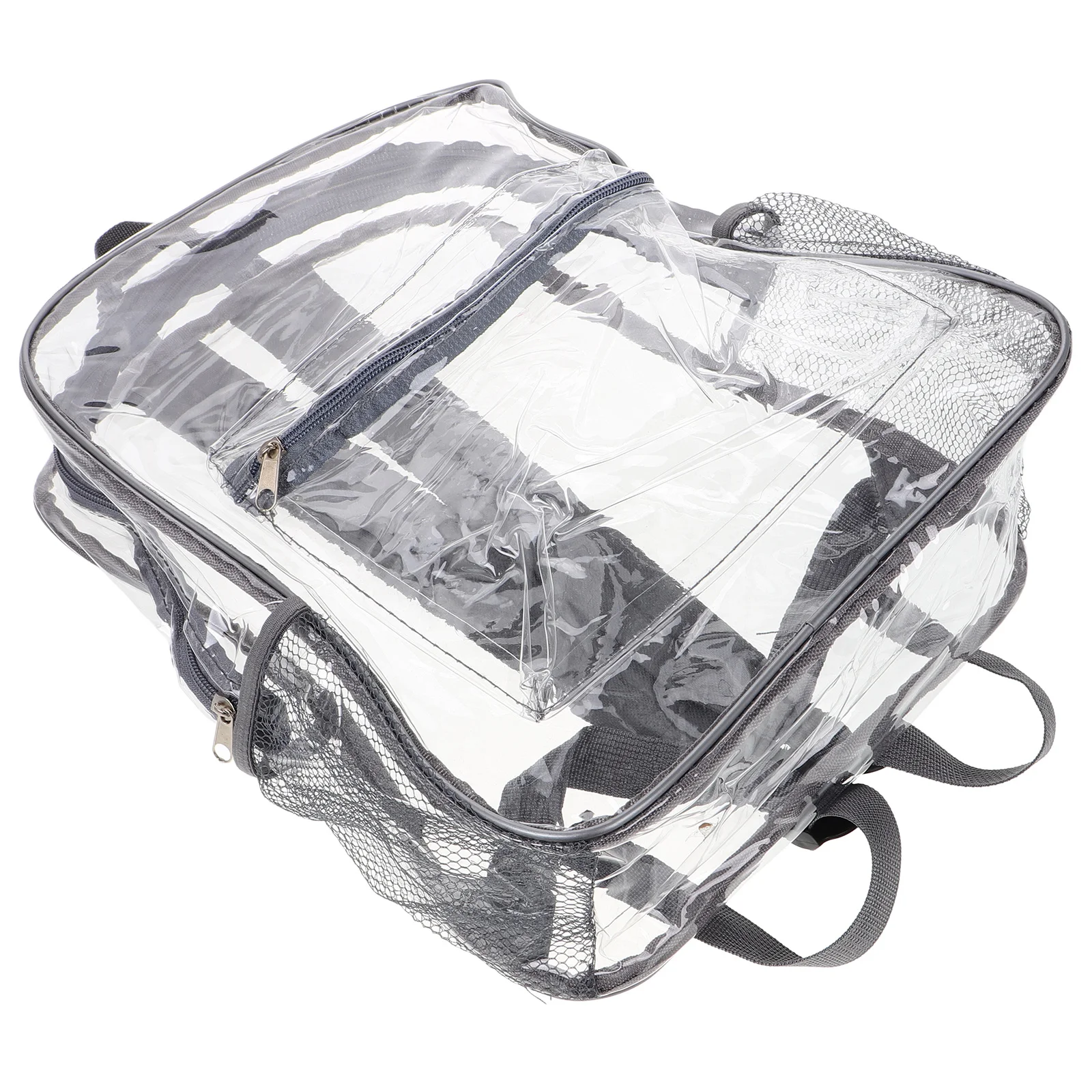 

Waterproof Transparent Backpack Large Clear PVC School Bag Lightweight Comfortable Adjustable Straps for Students Commute Campus