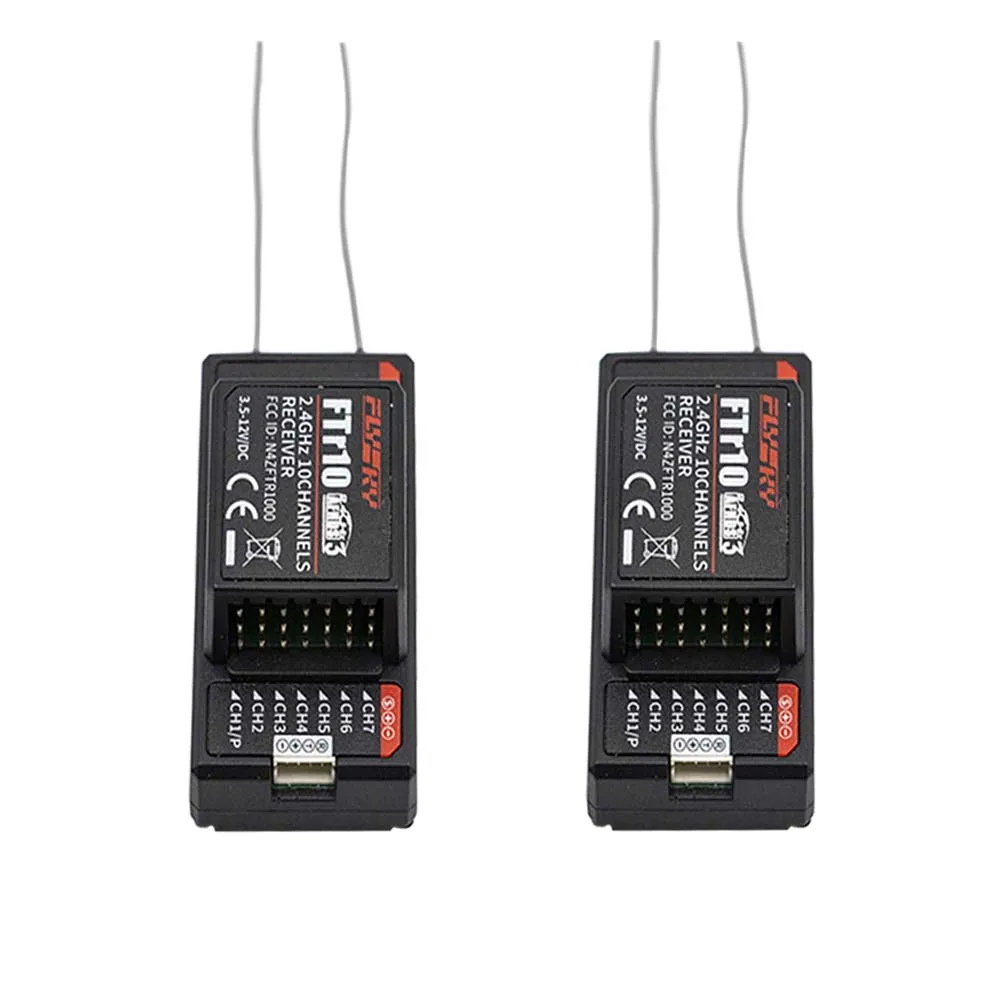 FlySky FTr10 Receiver 2.4G 10CH Two-Way Dual Antenna for Airplane glider helicopter multi-axis aircraft Flysky PL18 transmitter