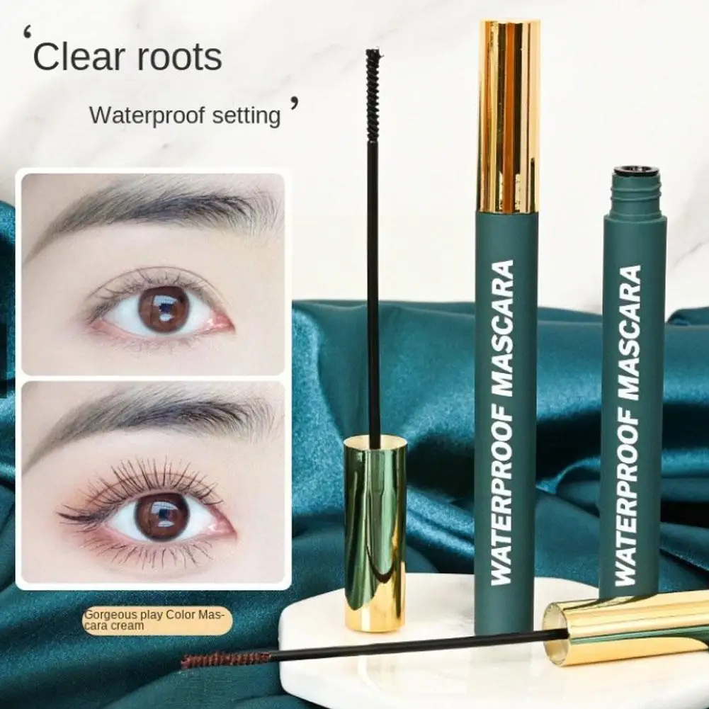 Wasserdichte magische Farbe Mascara dicke Curling langlebige matte billige Make-up Augen kosmetik schweiß fest für Frauen s7v7