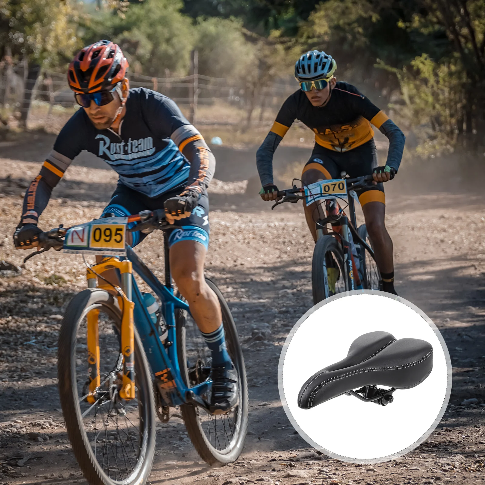 

Cycling Bike Seat Comfortable Padding Extra Wide Design Perfect Replacement Standard Bikes Say Goodbye Pain Enjoy Riding Fun