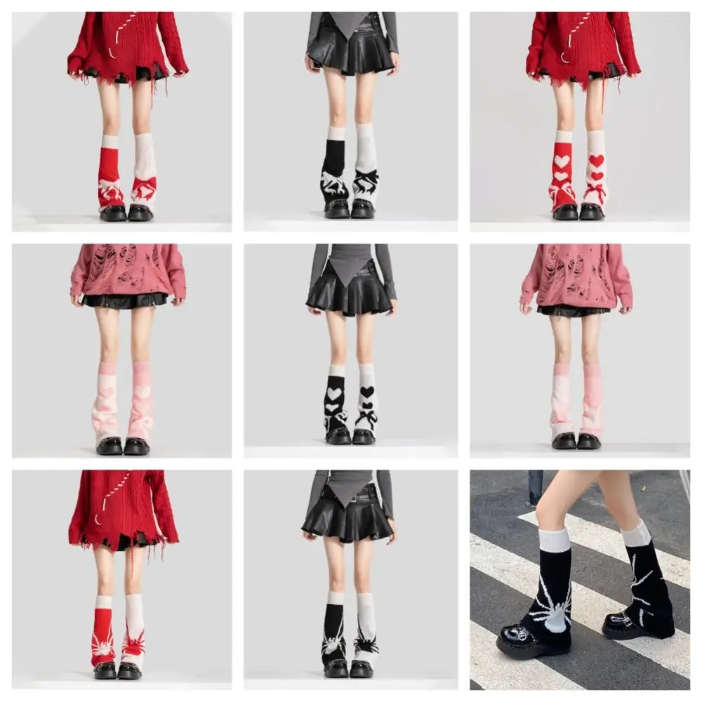 

Fashion Printing Jk Leg Warmers Harajuku Nylon Knitted Leg Cover Lolita Foot Cover Y2k Leg Socks Girls