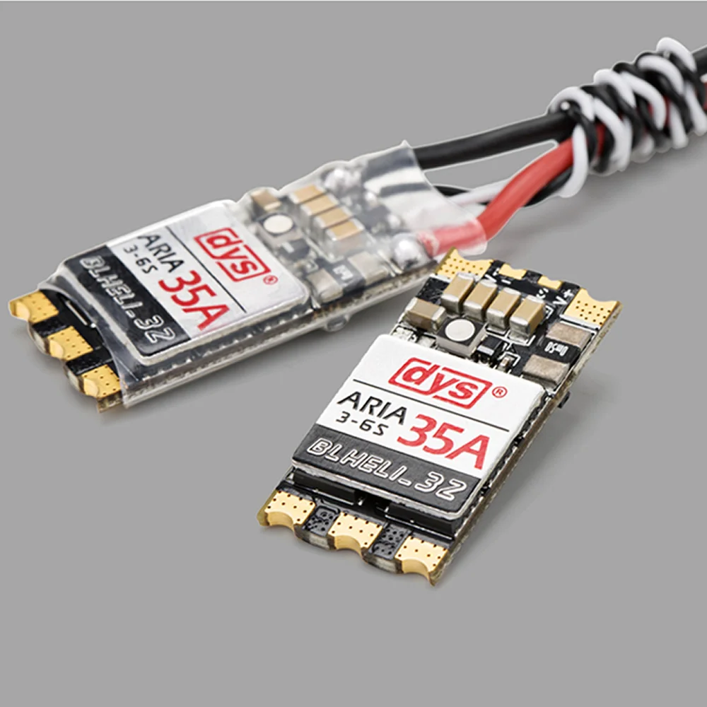 dys Aria 35A AM32 ESC BLHeli_32bit 3-6S Brushless ESC Built-in Current Meter Sensor oneshot 125 Multishot Dshot 150/300/600/1200